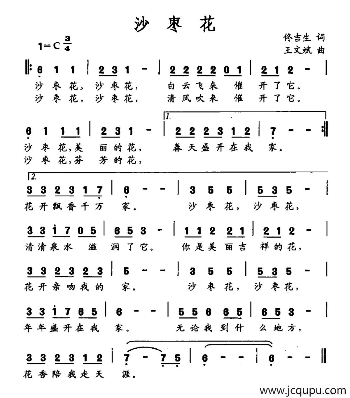 沙枣简谱_沙枣吉他谱-精彩曲谱