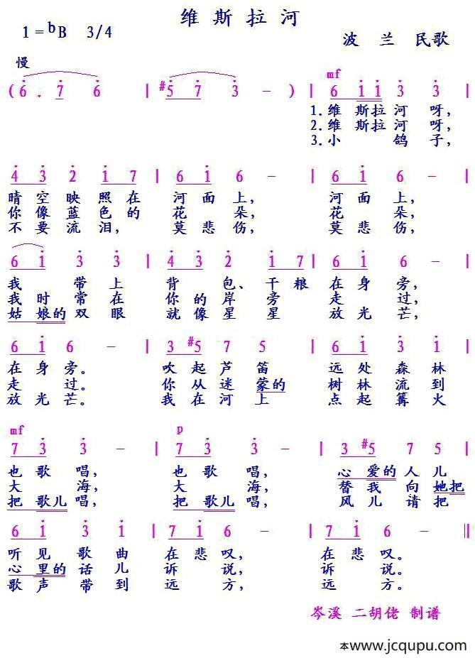 [波兰]维斯拉河简谱