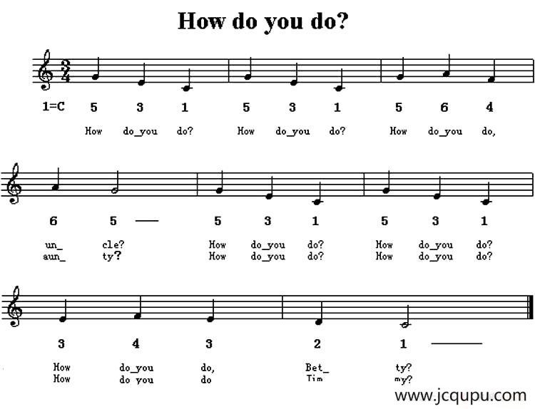 how do you do(你好)(英文儿歌)