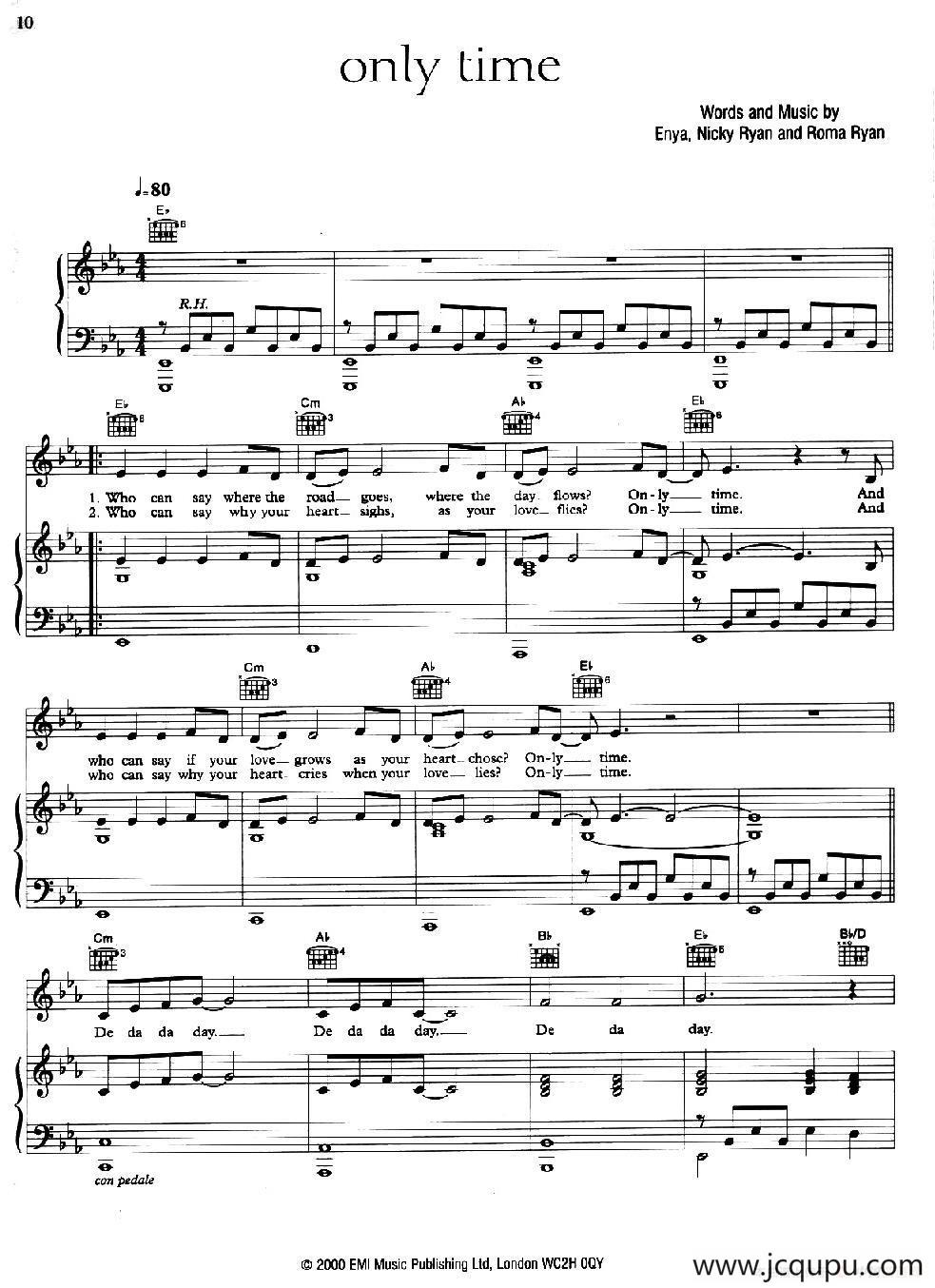 ONLY TIME （只有时间）简谱