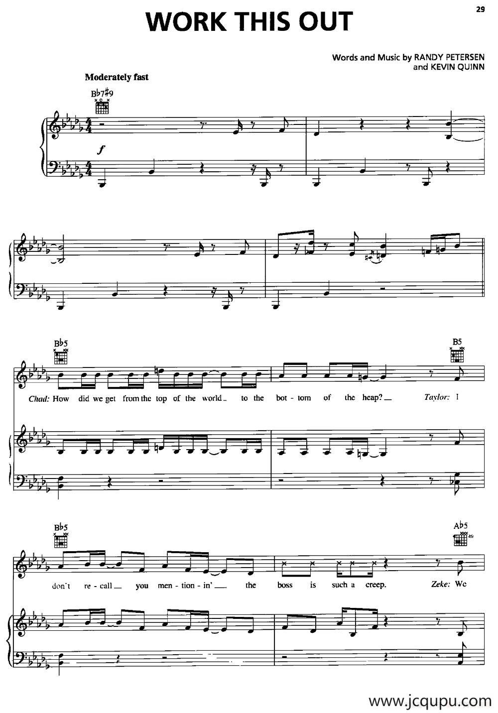 [美]Work This Out（正谱）简谱