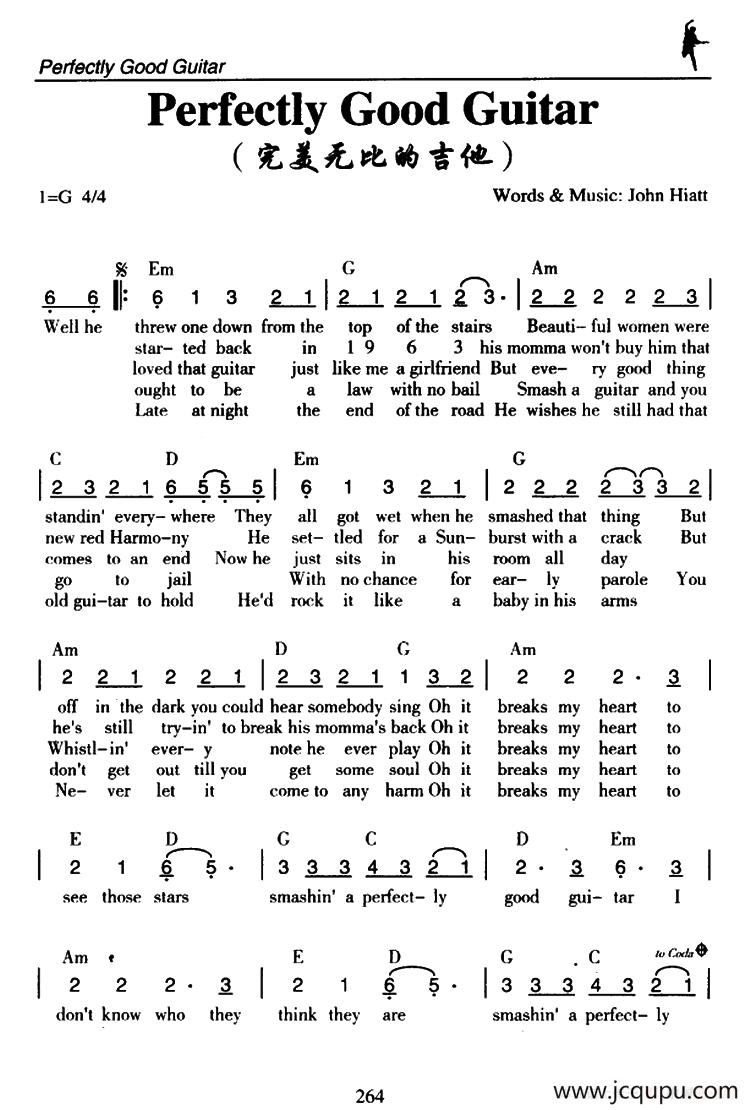 Perfectly Good Guitar（完美无比的吉他）简谱