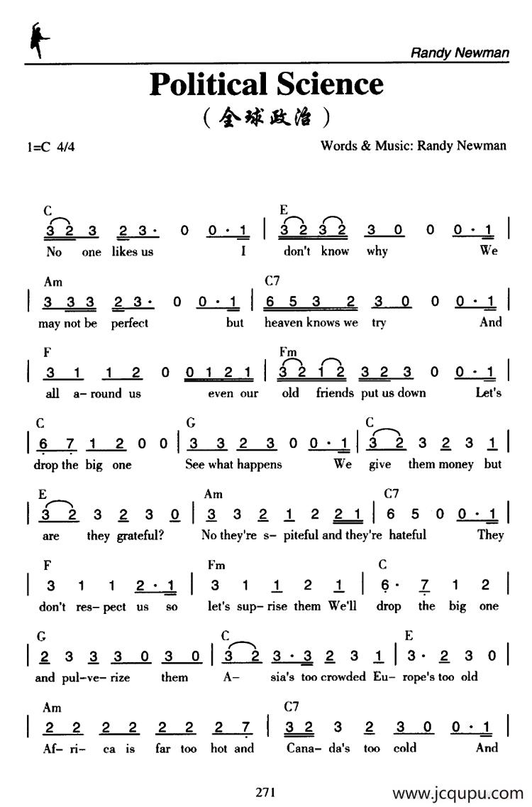 Political Science（全球政治）简谱