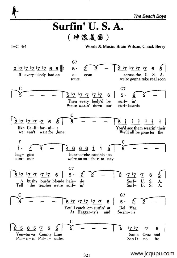 Surfin'U.S.A.（冲浪美国）简谱