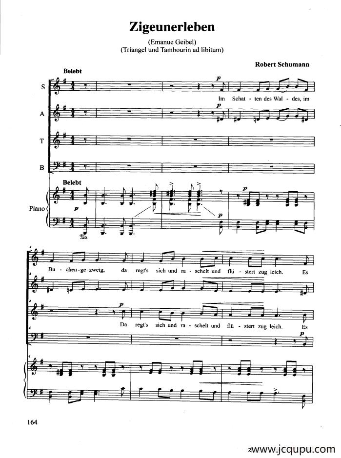 Zigeunerleben（合唱 正谱）简谱