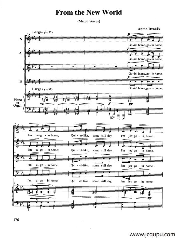 From the New Worle（合唱 正谱）简谱