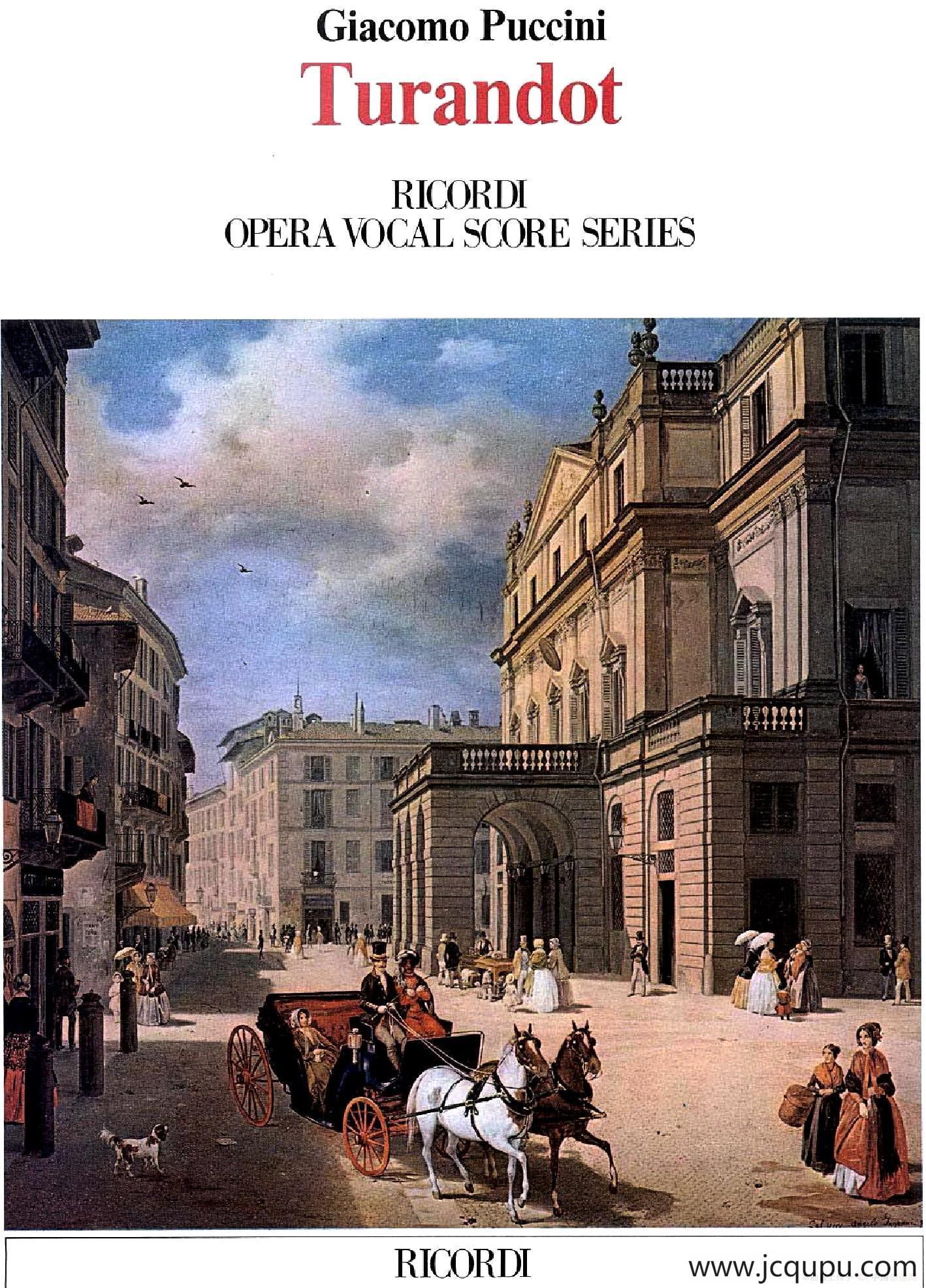 《图兰朵公主》三幕五场歌剧（英意双语）全谱（钢琴伴奏谱 P1——27）简谱