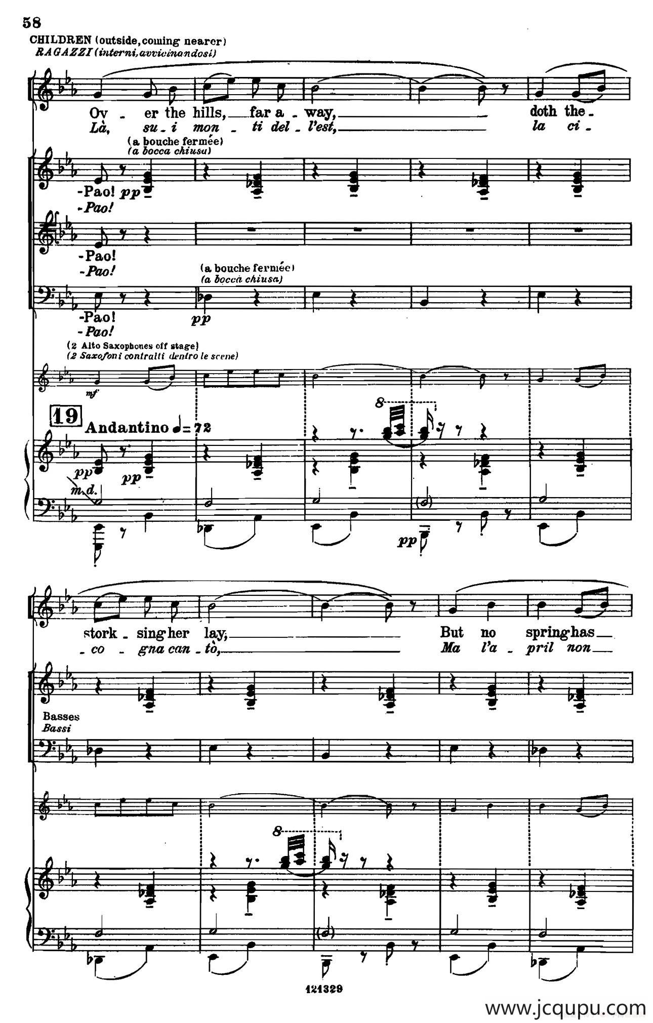 《图兰朵公主》三幕五场歌剧（英意双语）全谱（钢琴伴奏谱 P63——74）简谱