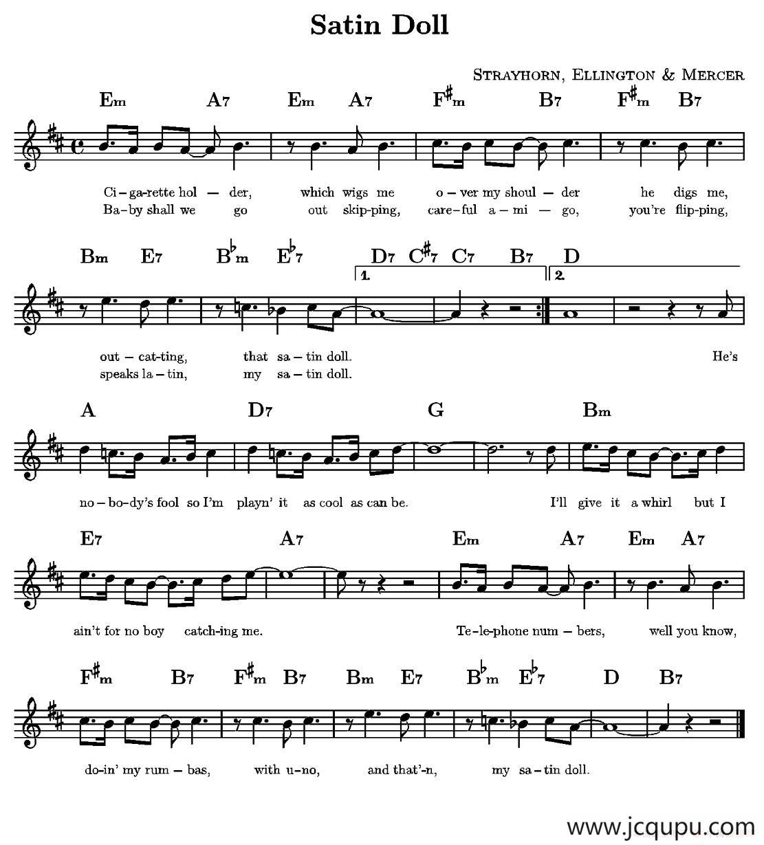 Satin Doll简谱