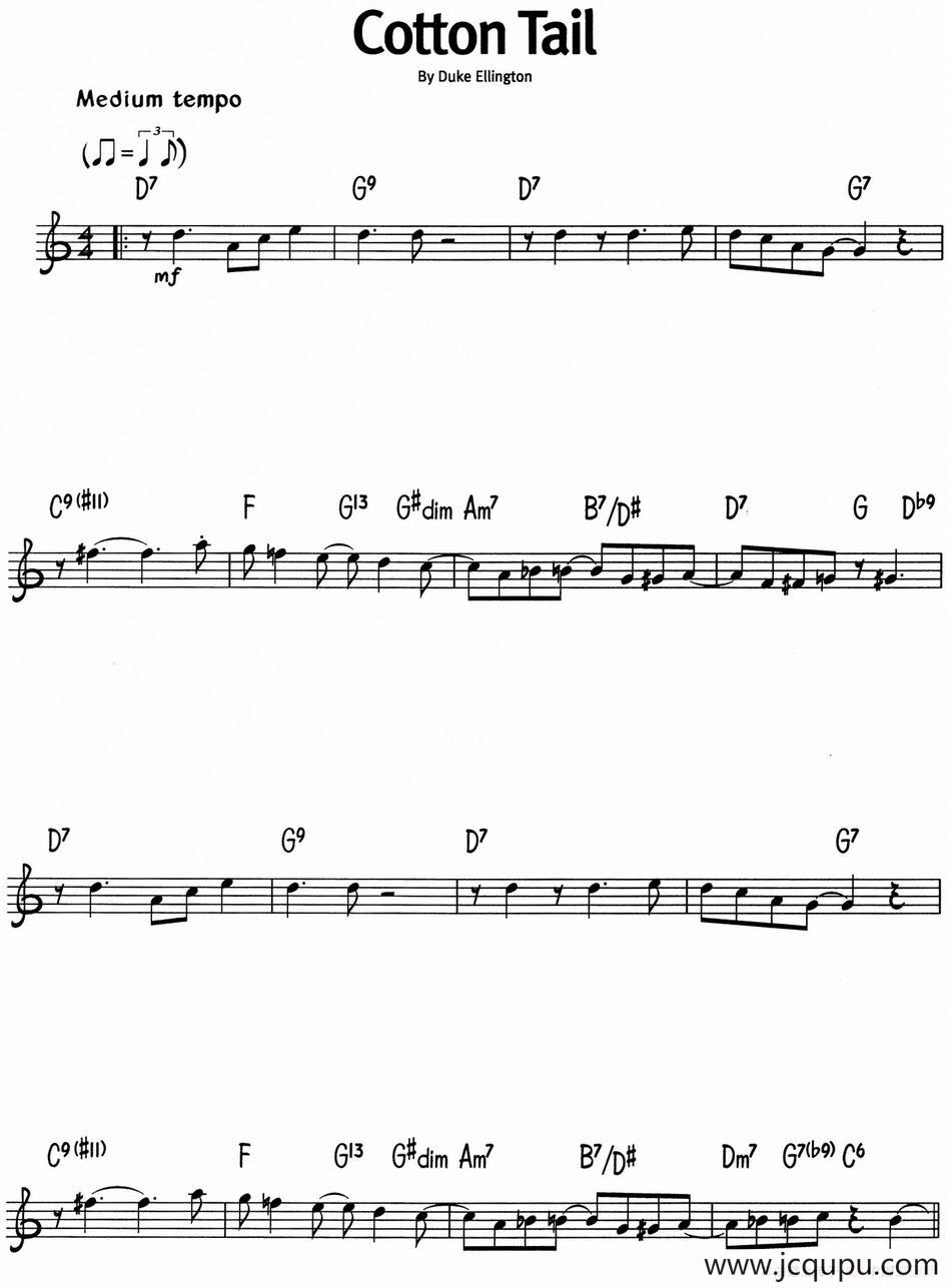 蓝调音乐：Cotton Tail简谱