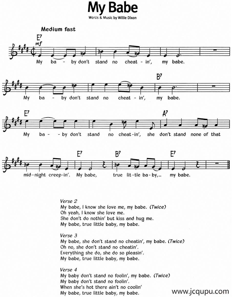 蓝调音乐：My Babe简谱