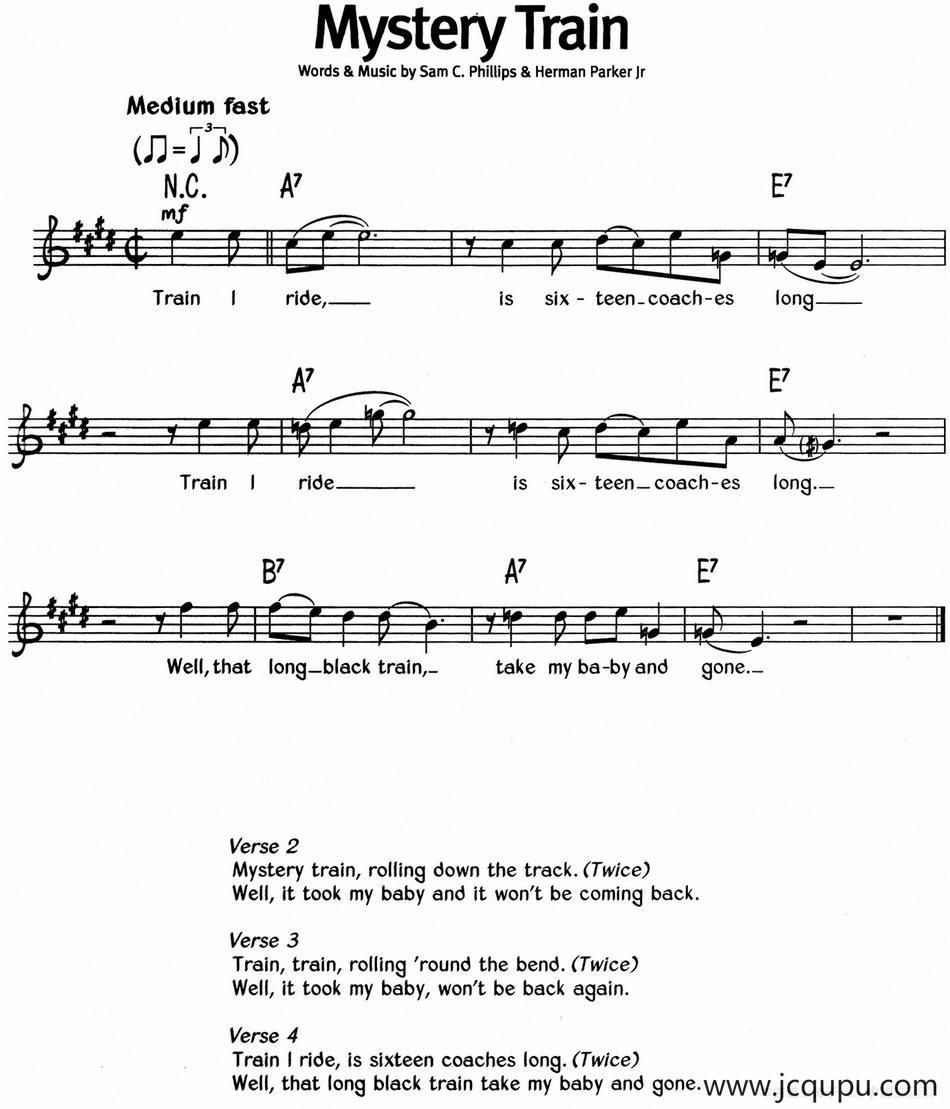 蓝调音乐：Mystery Train简谱