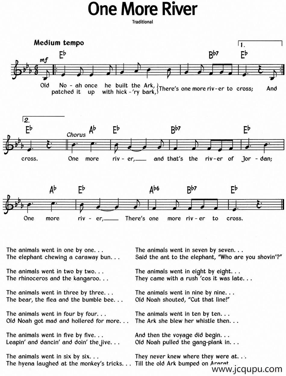 蓝调音乐：One More River简谱