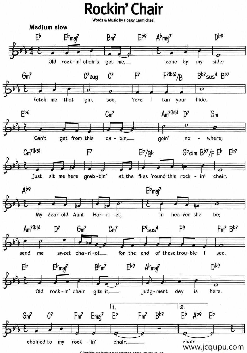 蓝调音乐：Rockin' Chair简谱