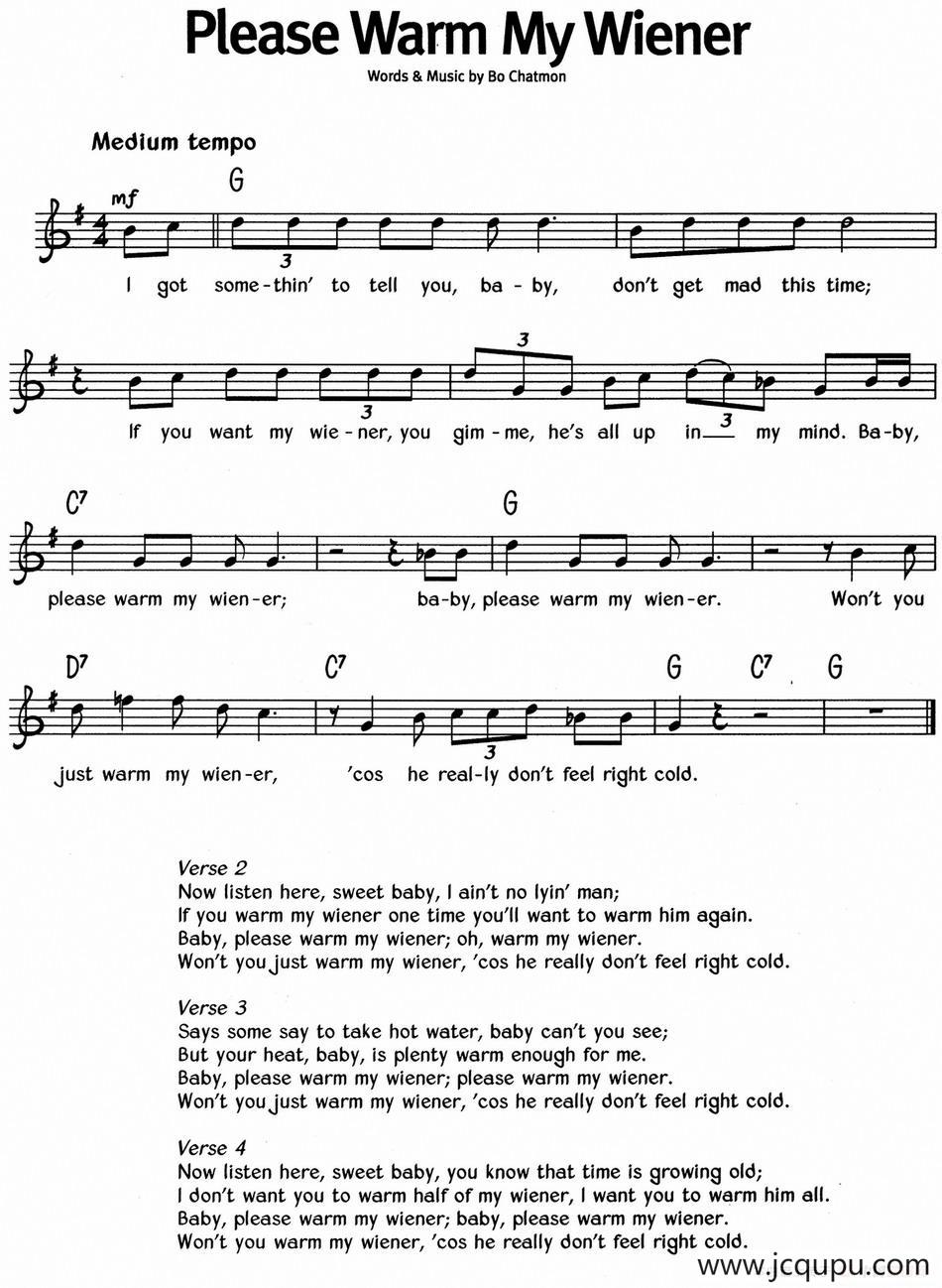 蓝调音乐：Please Warm My Wiener简谱