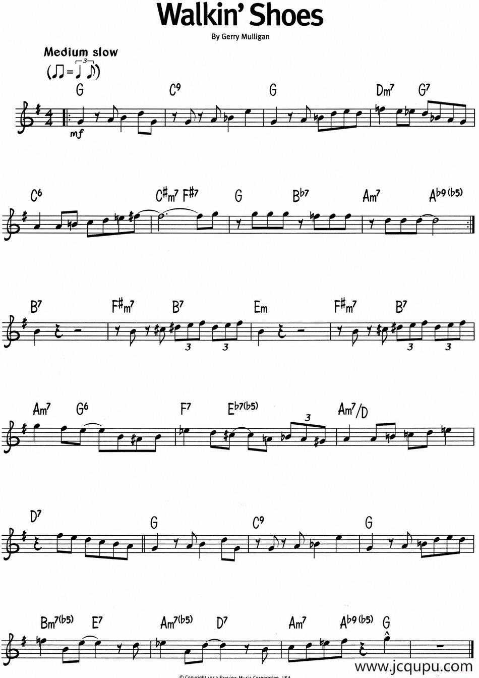 蓝调音乐：Walkin' Shoes简谱