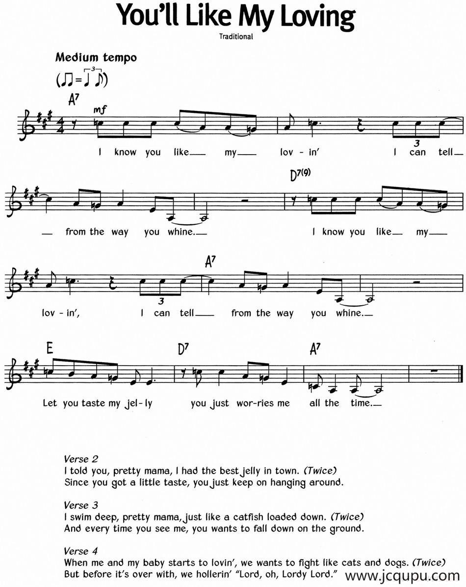 蓝调音乐：You'll Like My Loving简谱