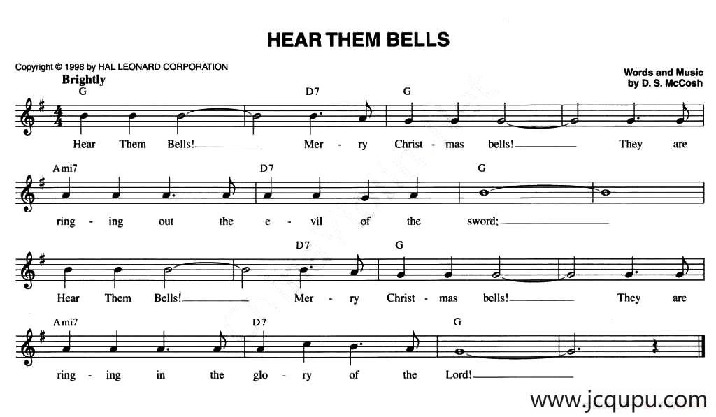 HEAR THEM BELLS简谱