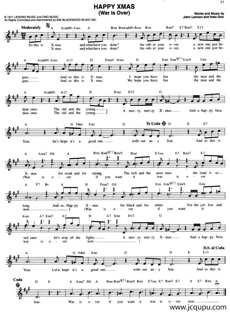 HAPPY XMAS简谱