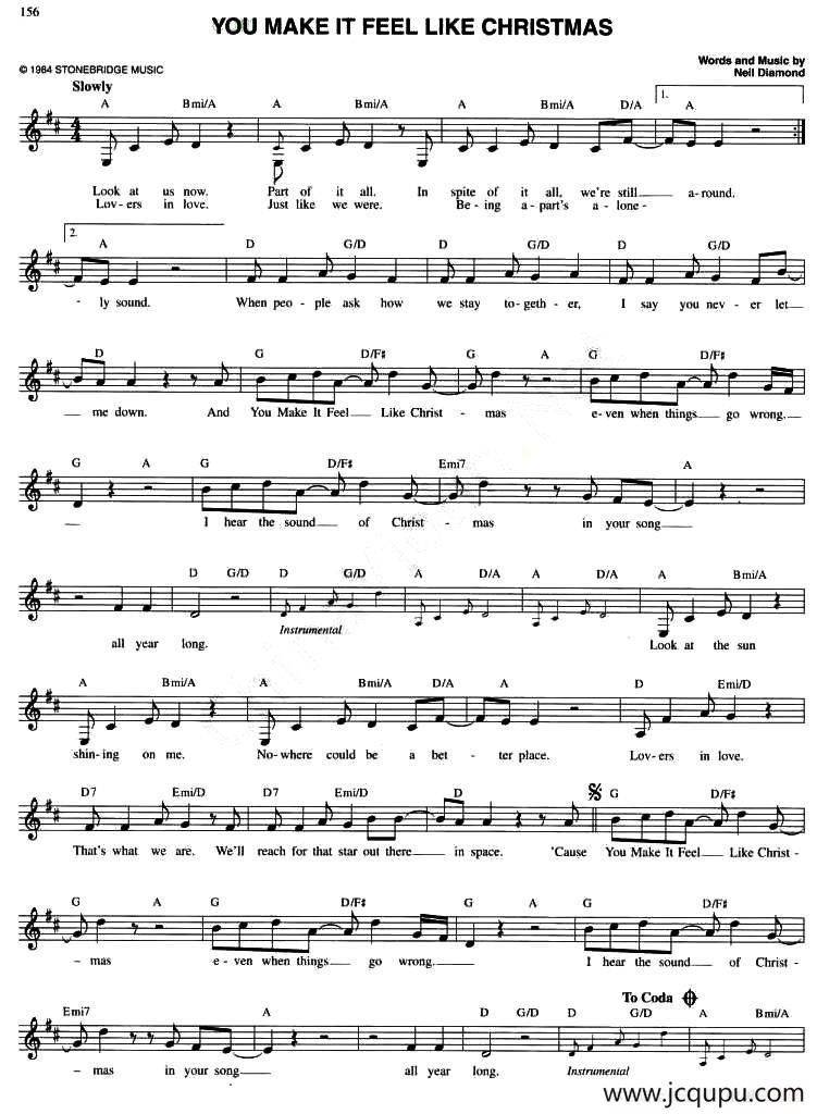 YOU MAKE IT FEEL LIKE CHRISTMAS简谱