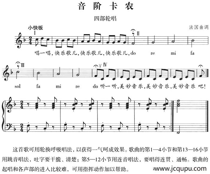[法]音阶卡农（正谱）简谱