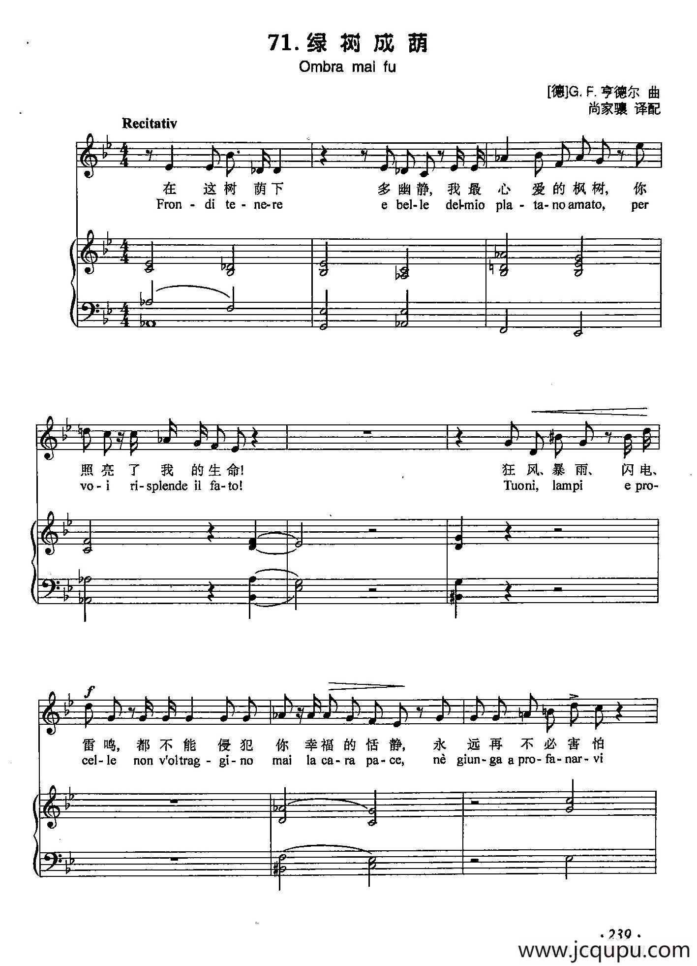 丁小琴编-71绿树成荫（正谱）简谱