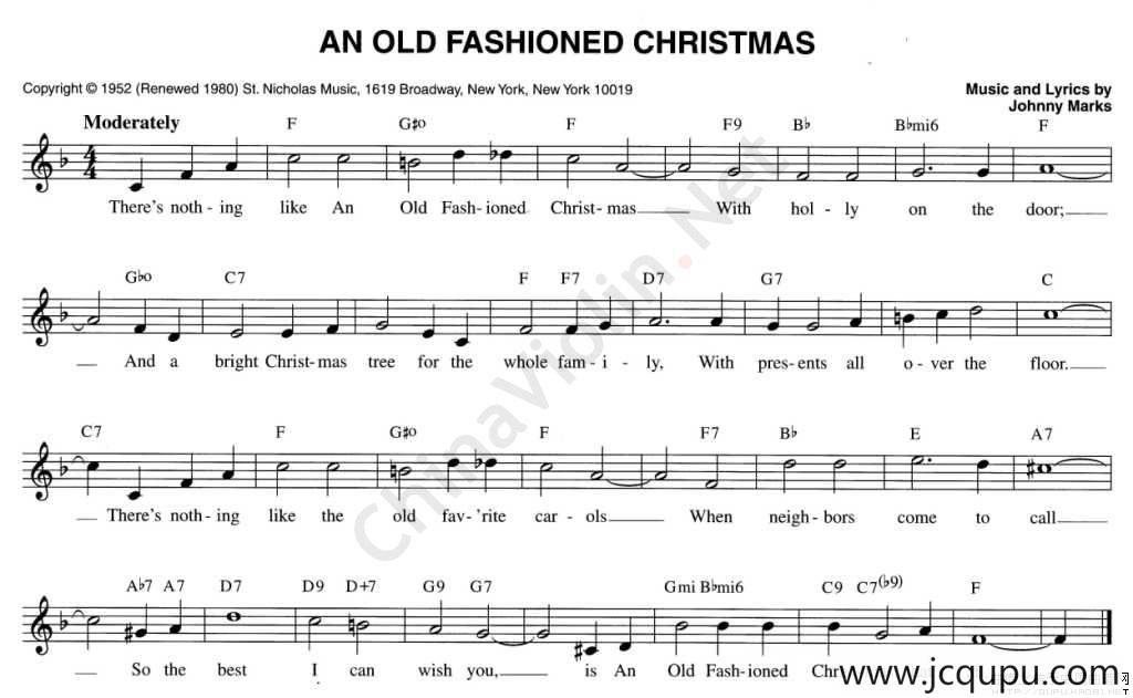 an old fashiohned christmas简谱