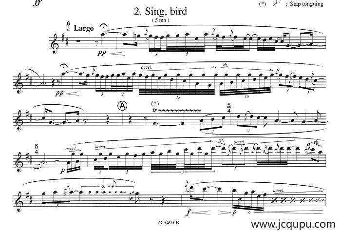 须川展也的《Fuzzy Bird Sonata》（Sing, Bird)毛绒鸟奏鸣曲之）简谱