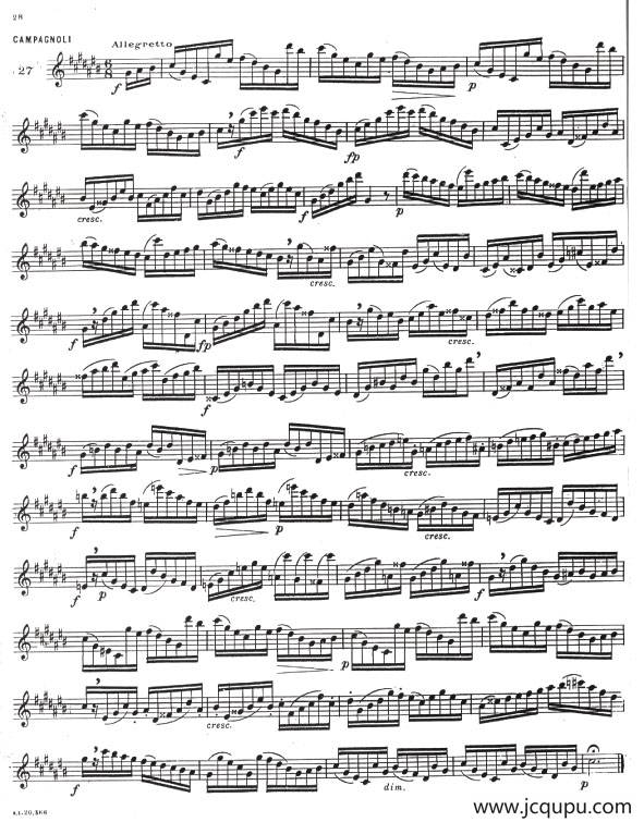 有难度的练习曲简谱