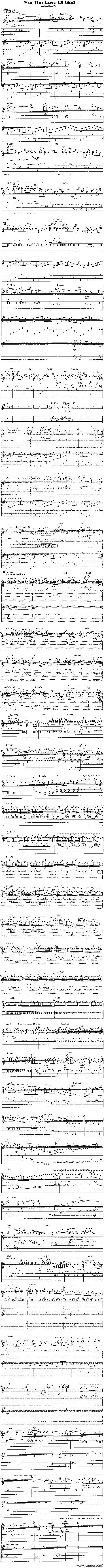 For The Love Of God简谱