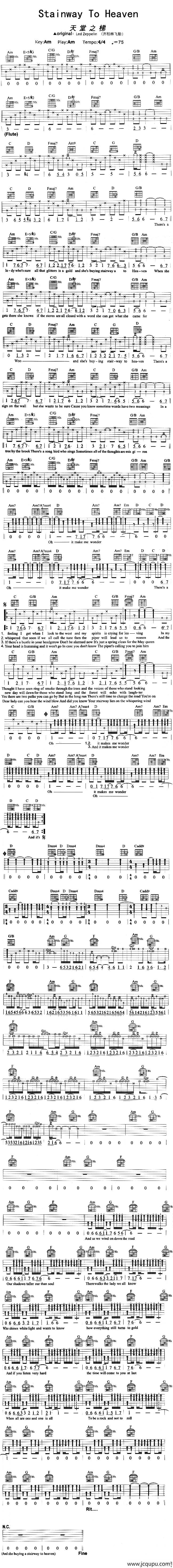 Stainway To Heaven简谱