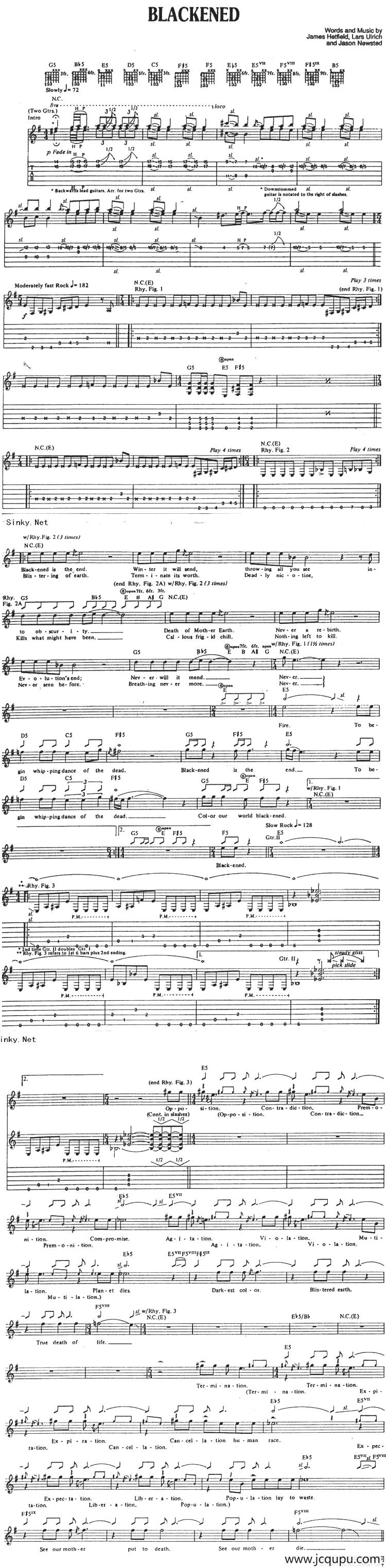 Blackened简谱