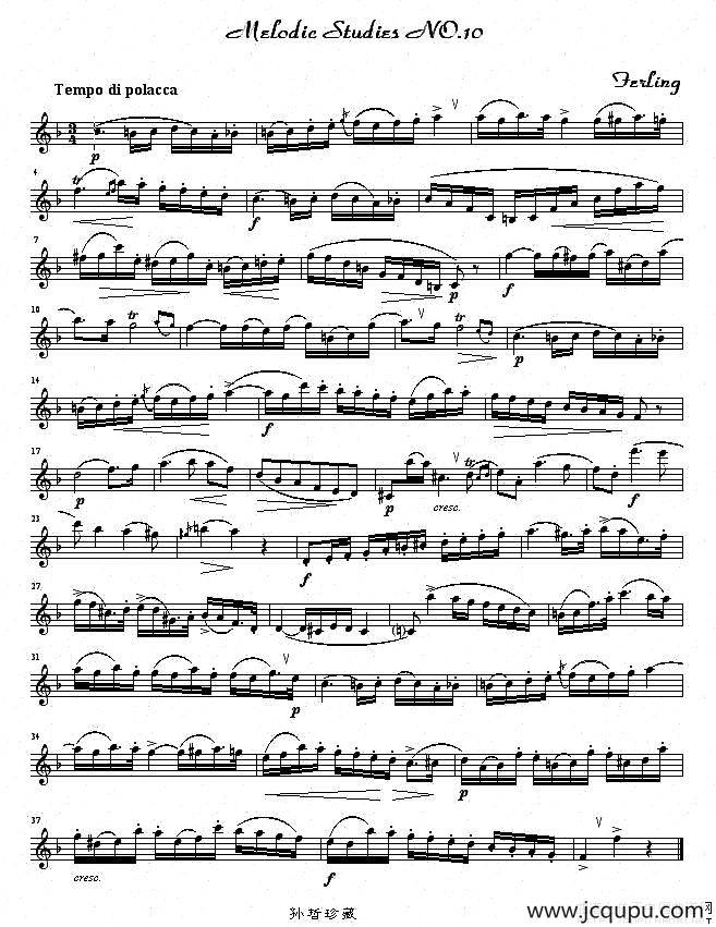 四十八首旋律练习曲之十简谱