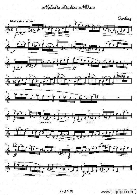 四十八首旋律练习曲之二简谱