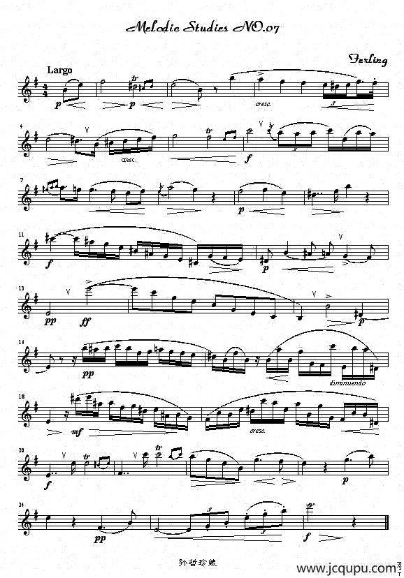 四十八首旋律练习曲之七简谱