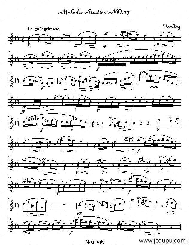 四十八首旋律练习曲之二十七简谱