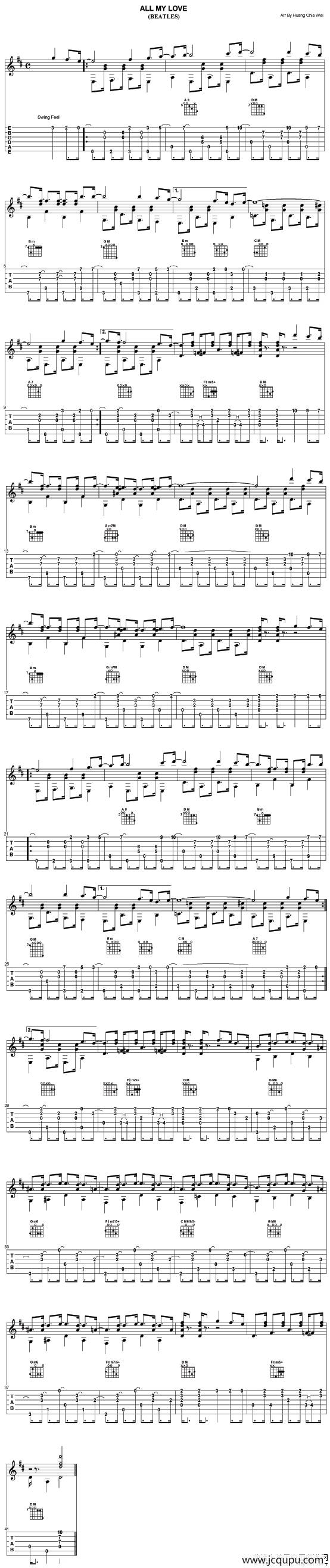 All My Love简谱