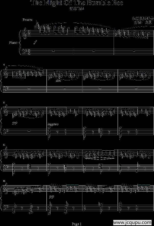 野蜂飞舞（戈原制作版）简谱