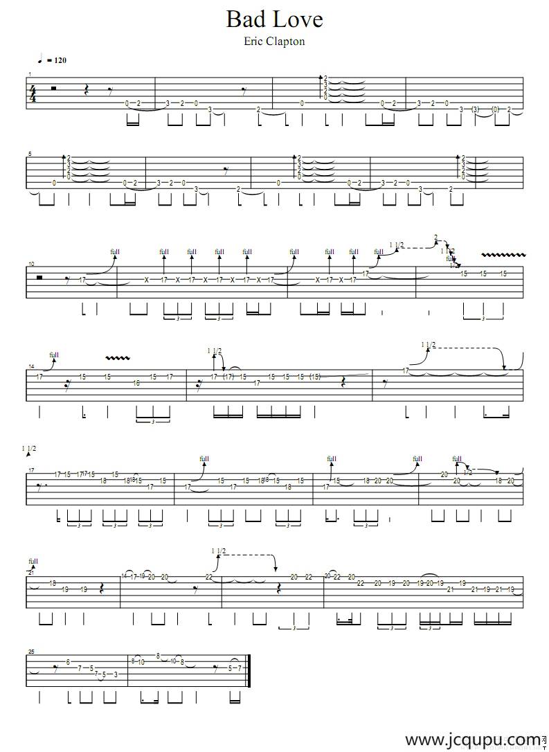 Bad Love（solo）简谱