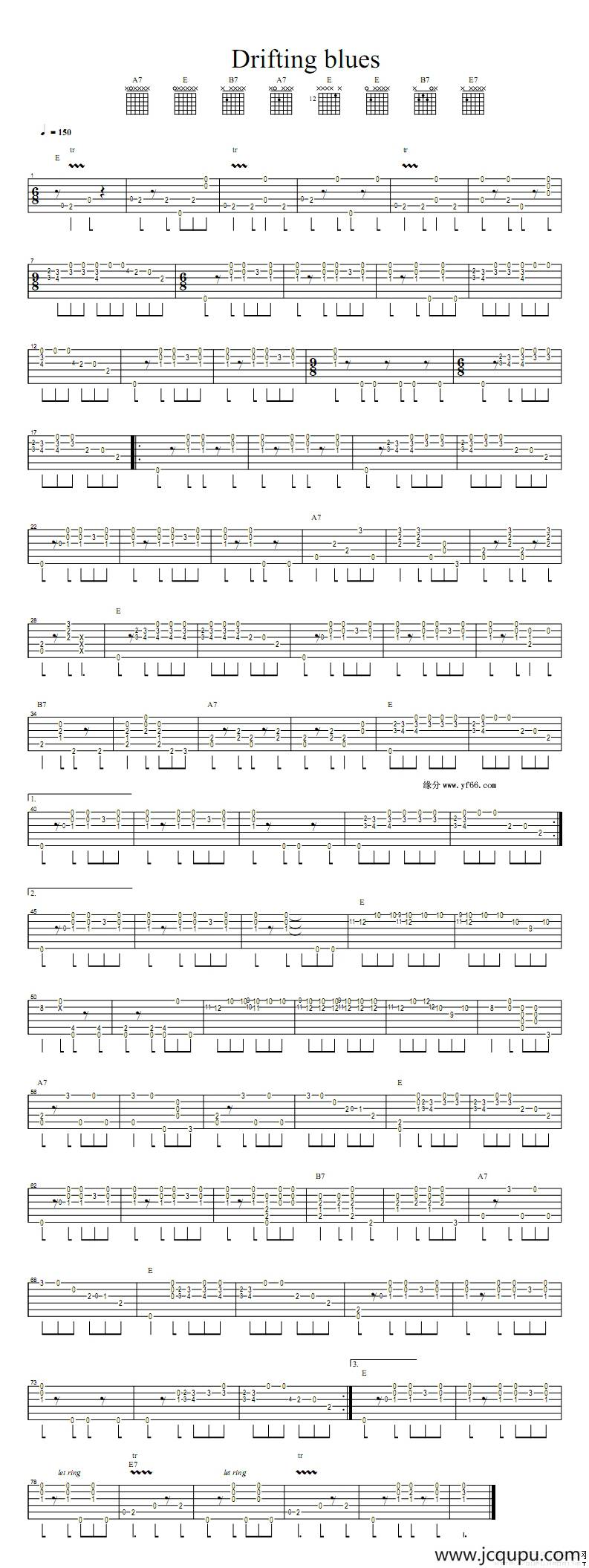 Drifting blues简谱