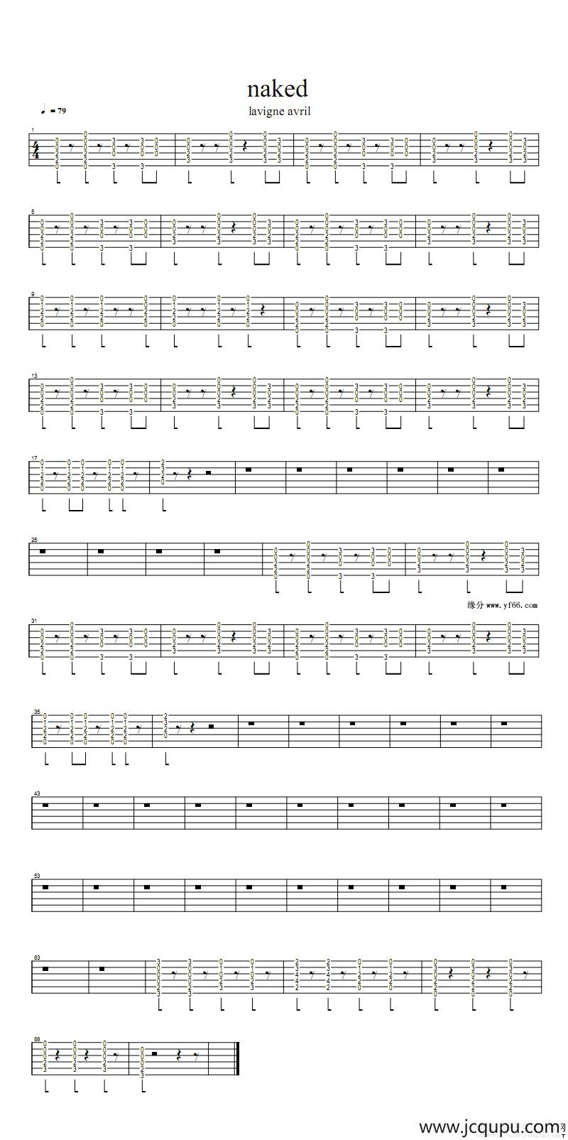naked简谱