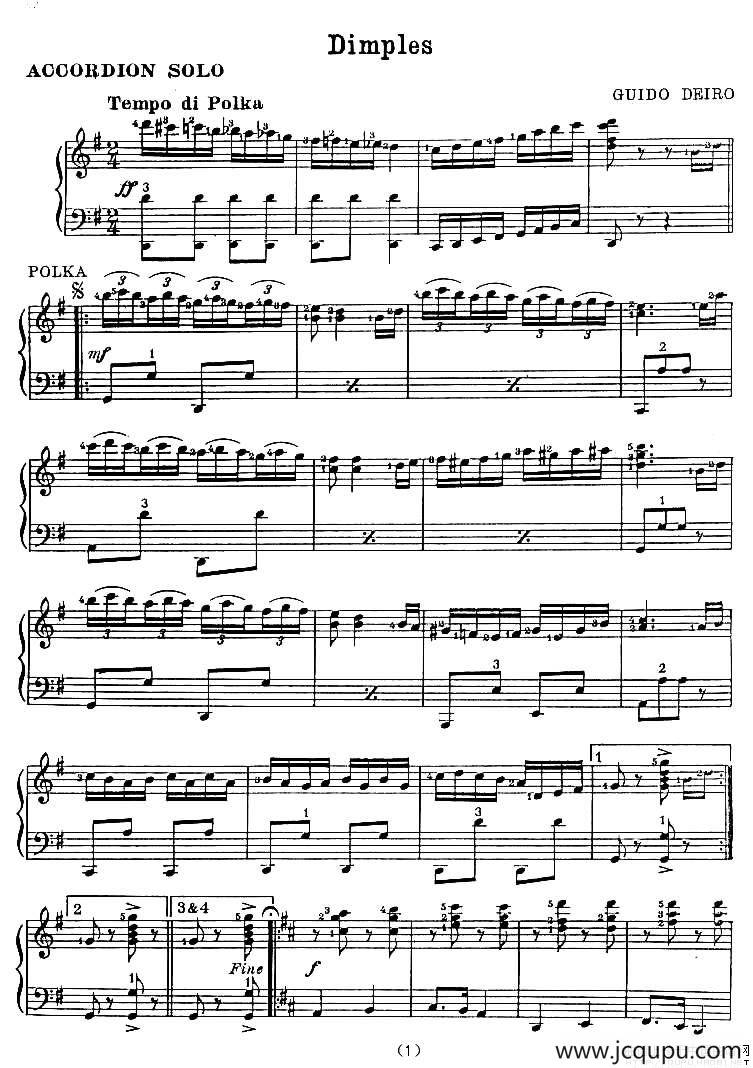 Dimples简谱