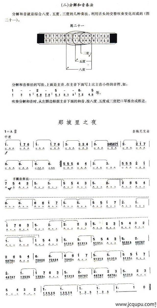 考级十级曲目：那坡里之夜简谱