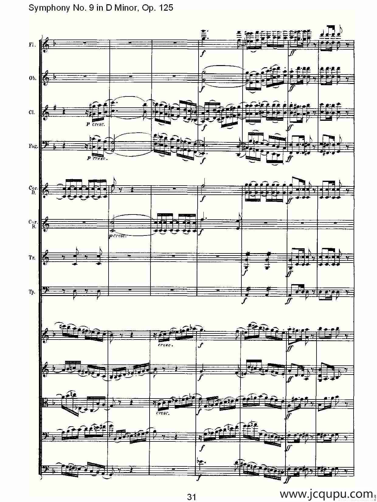 D小调第九交响曲 Op.125第一乐章（二）简谱