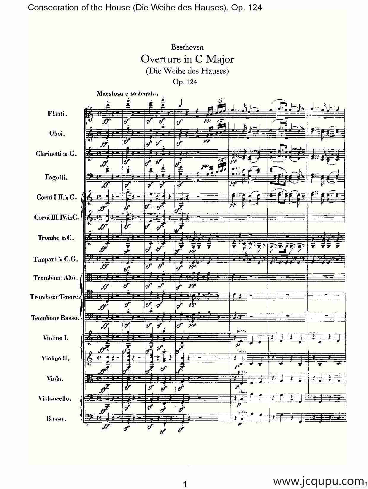 Die Weihe des HausesOp. 124（一）简谱