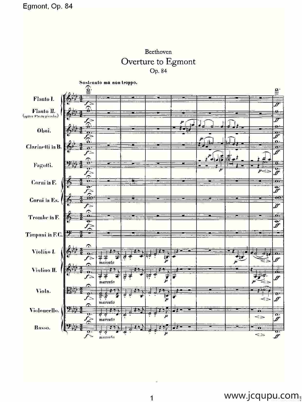 Egmont，Op. 84简谱