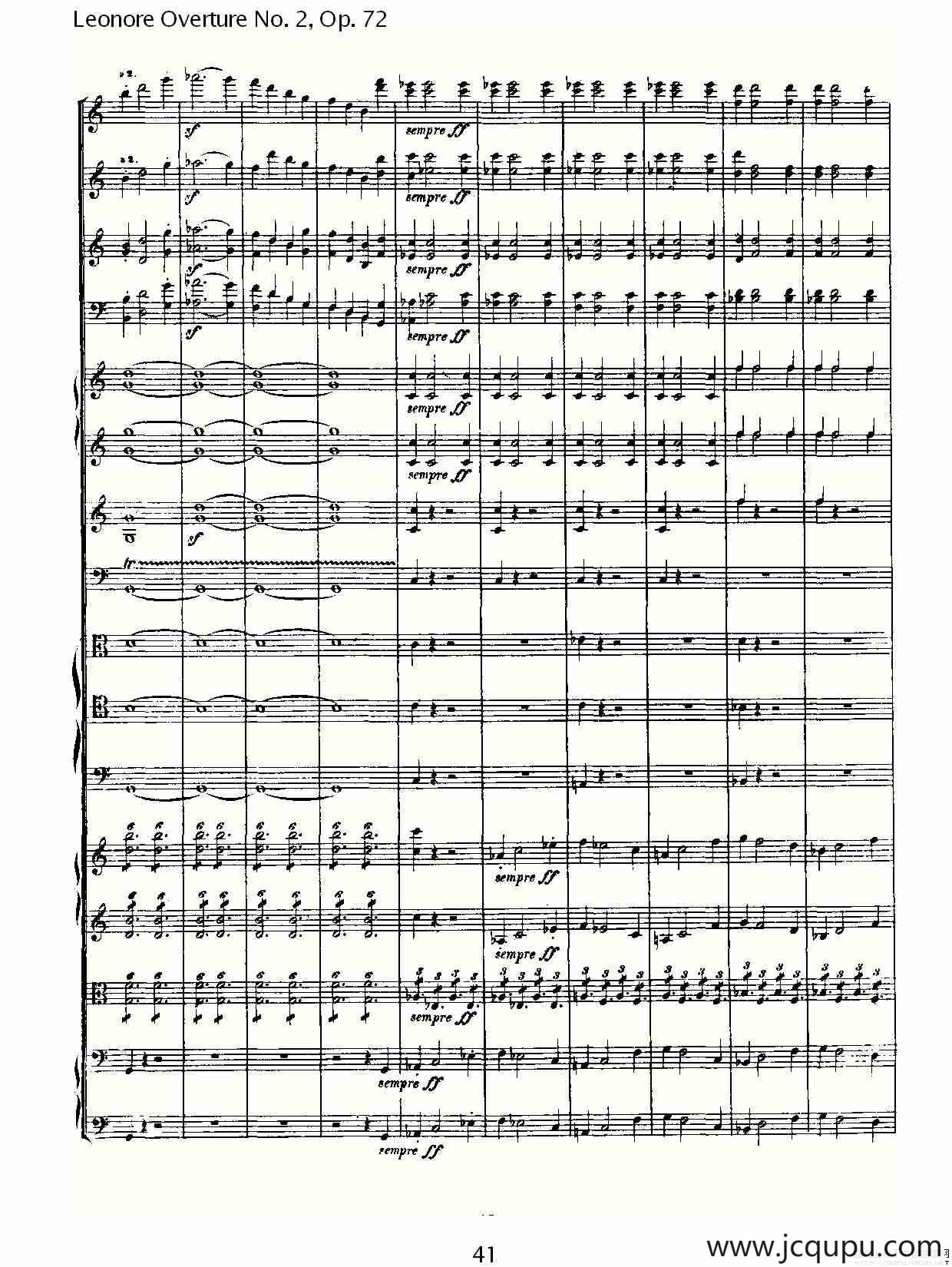 Leonore Overture No. 2，Op. 72（二）简谱