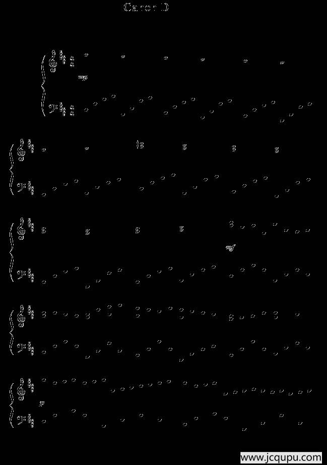 Canon D调变奏版简谱