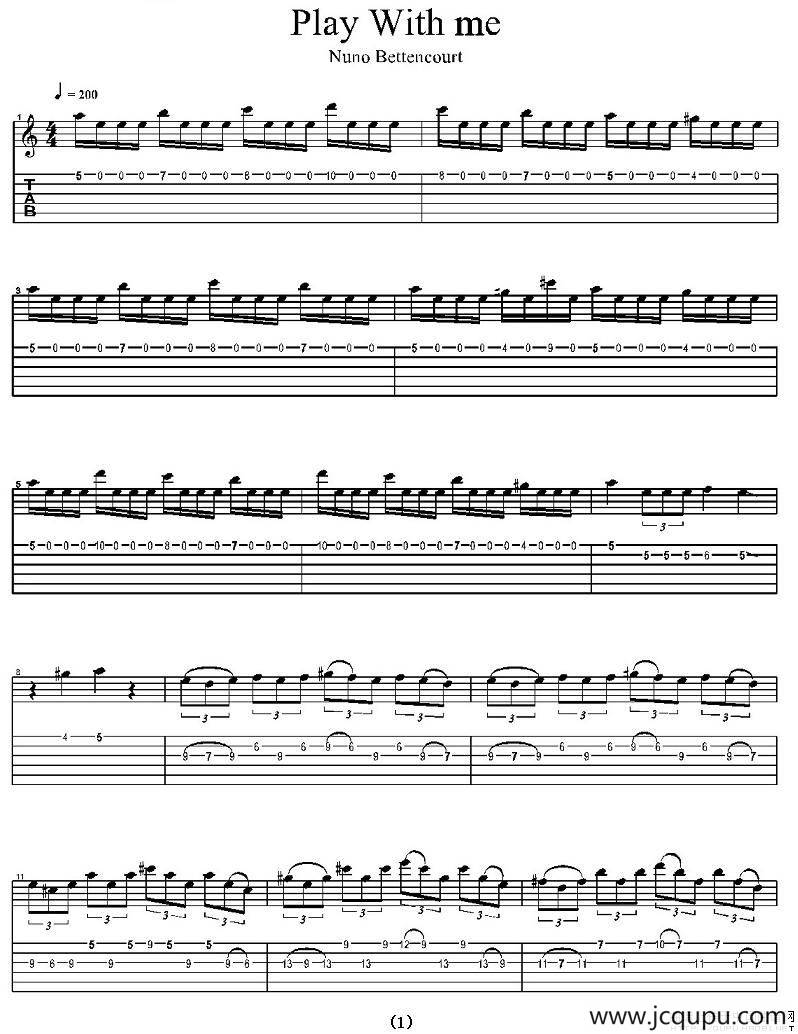 Play With me（琶音练习）简谱