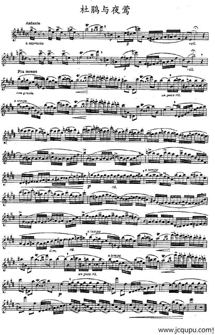 杜鹃与夜莺简谱